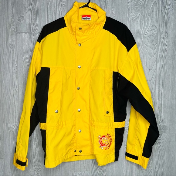 Vintage Marlboro lizard rock yellow black coat promotional jacket collectible xl - Picture 2 of 8